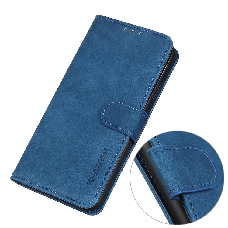For iPhone 16 Plus KHAZNEH Retro Texture Leather Phone Case(Blue) - iPhone 16 Plus Cases by PMC TechLife | Online Shopping South Africa | PMC TechLife | Buy Now Pay Later Mobicred