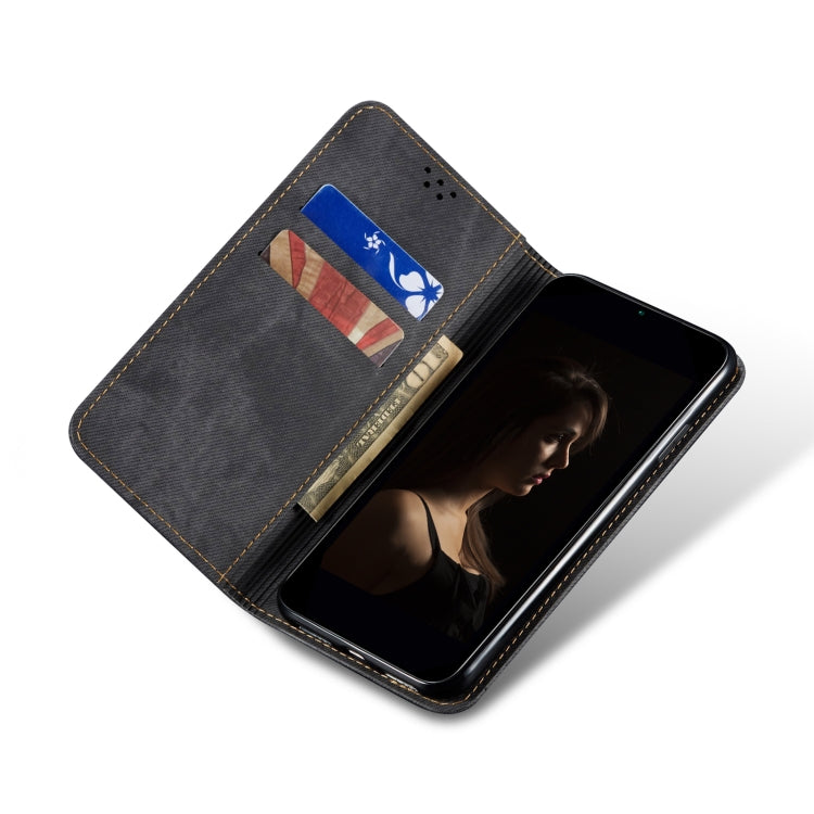 For vivo X100 Denim Texture Flip Leather Phone Case(Black)