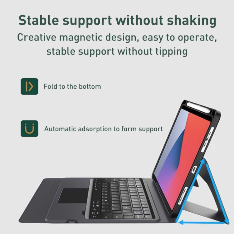 For iPad Pro 11 2022 / 2021 / 2020 Integrated Bluetooth Keyboard Leather Case with Backlight & Touchpad(Black) - For iPad Pro by PMC TechLife | Online Shopping South Africa | PMC TechLife