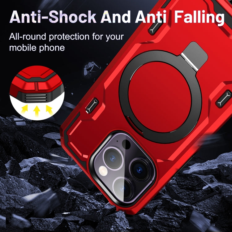 For iPhone 11 Pro Max Patronus MagSafe Magnetic Holder Phone Case(Red)