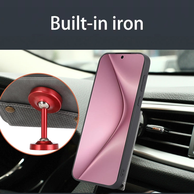 For Huawei Pura 70 Double Buckle Card Slots Magnetic Phone Case(Red)
