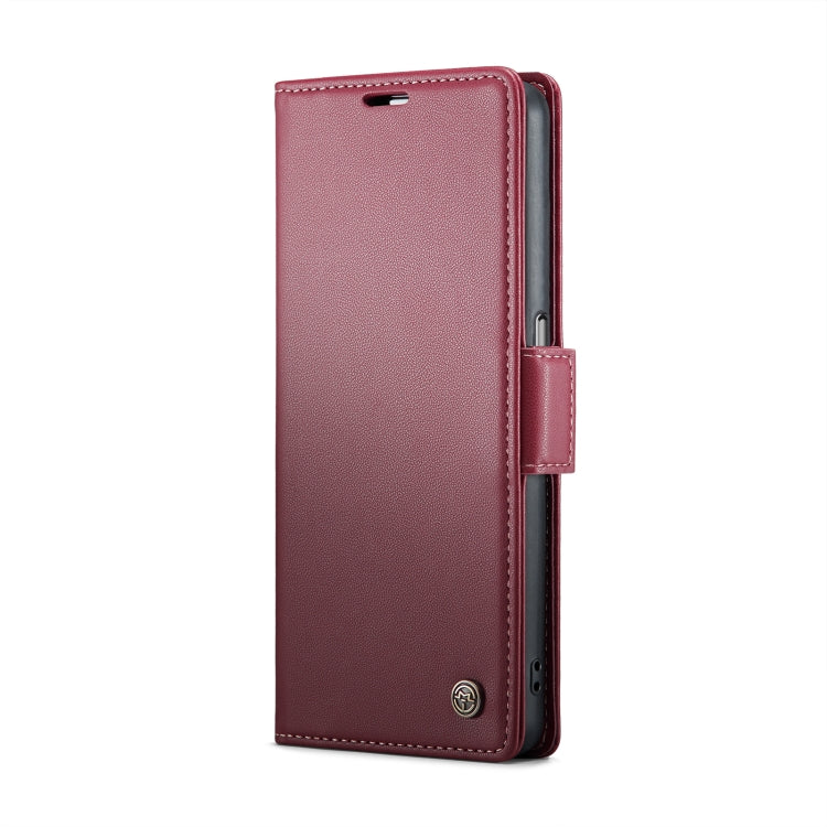 For Realme 9i 4G CaseMe 023 Butterfly Buckle Litchi Texture RFID Anti-theft Leather Phone Case(Wine Red)