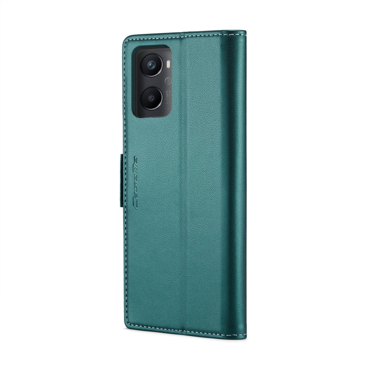 For Realme 9i 4G CaseMe 023 Butterfly Buckle Litchi Texture RFID Anti-theft Leather Phone Case(Pearly Blue)