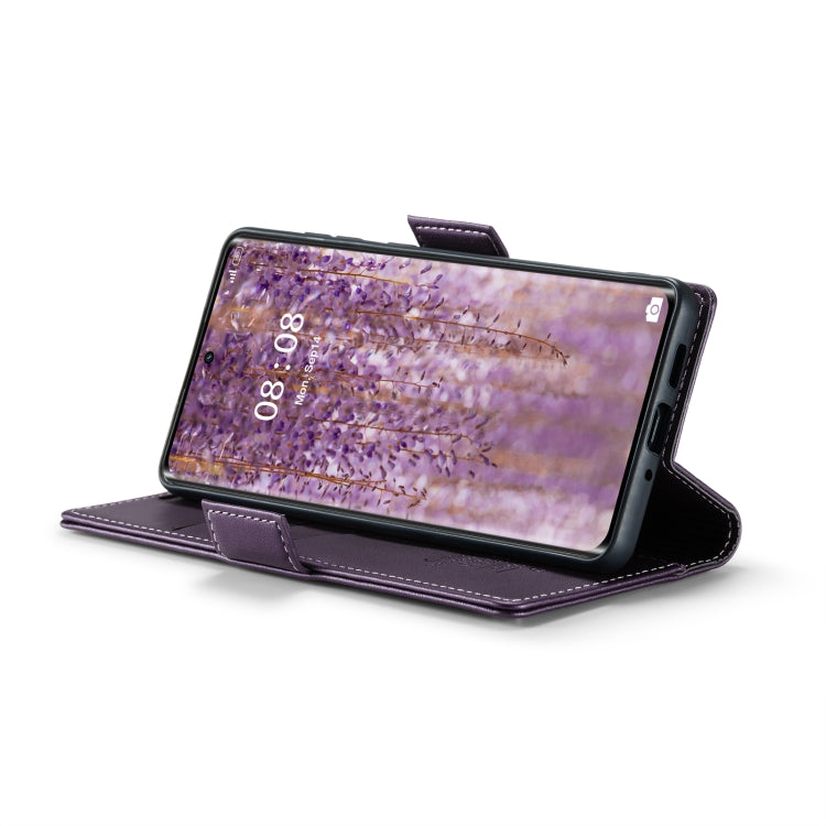 For Realme 11 Pro/11 Pro+ CaseMe 023 Butterfly Buckle Litchi Texture RFID Anti-theft Leather Phone Case(Pearly Purple)