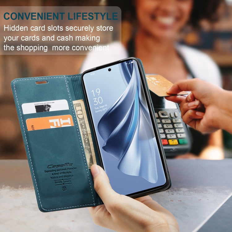 For OPPO Reno10 5G Global/Reno10 Pro Global CaseMe 013 Multifunctional Horizontal Flip Leather Phone Case(Blue) - free shipping - PMC Jewellery - Order now!