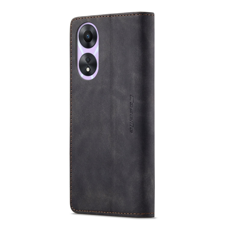 For OPPO A58 5G / A58X 5G CaseMe 013 Multifunctional Horizontal Flip Leather Phone Case(Black)