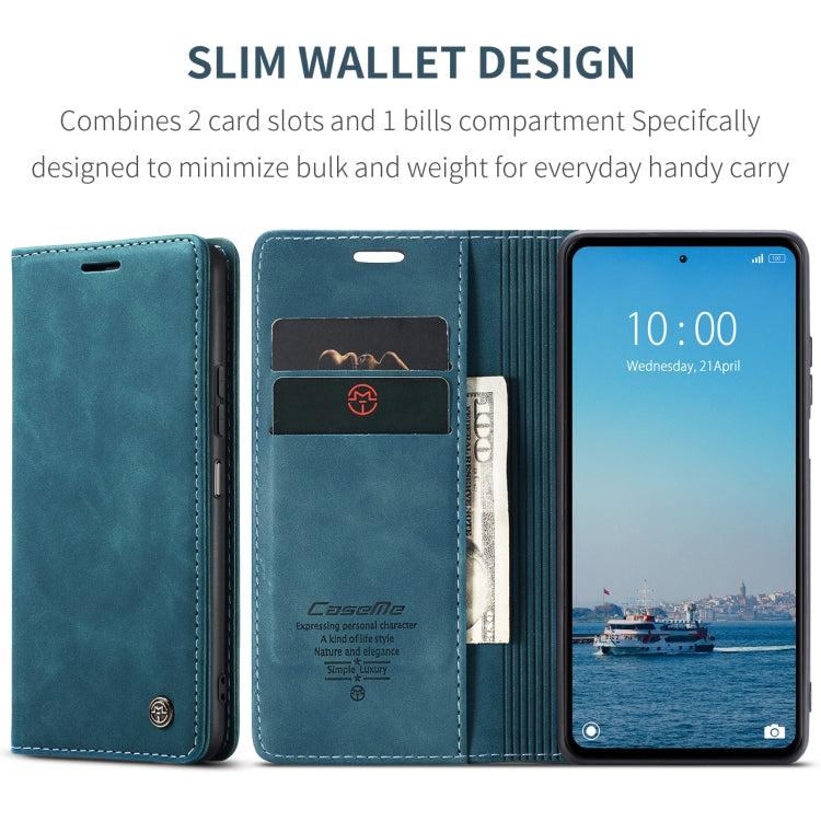 For Xiaomi Redmi 12 4G / 12 5G/Note 12R CaseMe 013 Multifunctional Horizontal Flip Leather Phone Case(Blue)