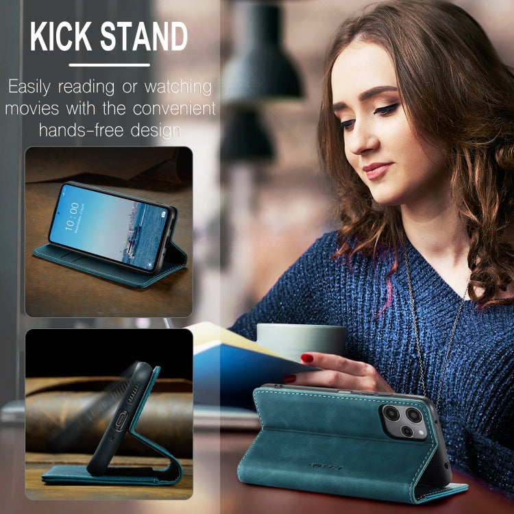 For Xiaomi Redmi 12 4G / 12 5G/Note 12R CaseMe 013 Multifunctional Horizontal Flip Leather Phone Case(Blue)