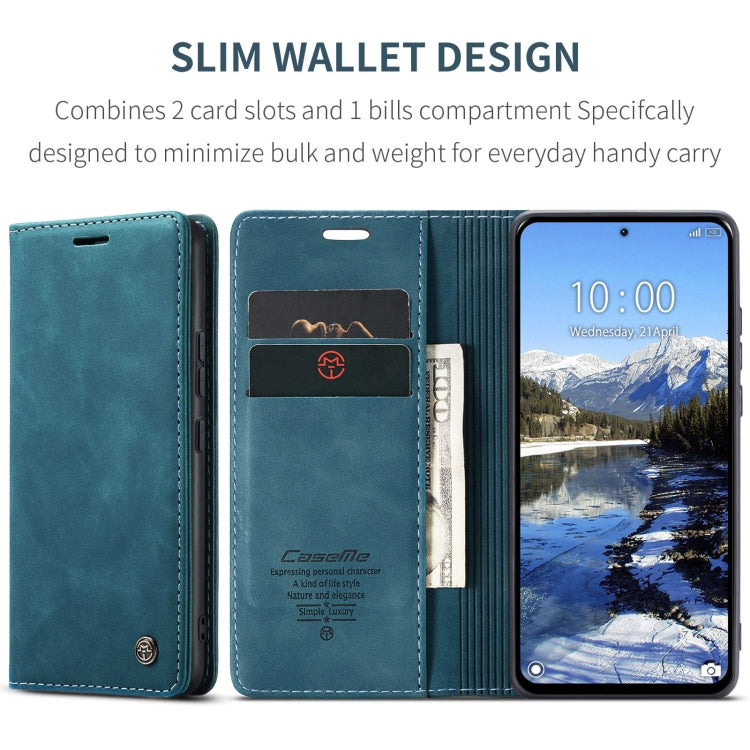 For Xiaomi Redmi Note 13 Pro 4G CaseMe 013 Multifunctional Horizontal Flip Leather Phone Case(Blue) - free shipping - PMC Jewellery - Order now!