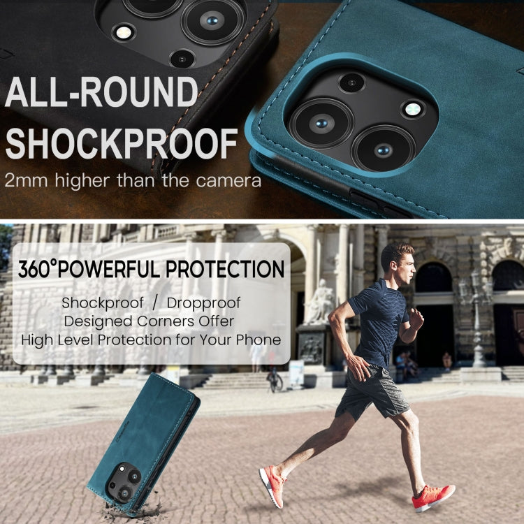 For Xiaomi Redmi Note 13 Pro 4G CaseMe 013 Multifunctional Horizontal Flip Leather Phone Case(Blue) - free shipping - PMC Jewellery - Order now!