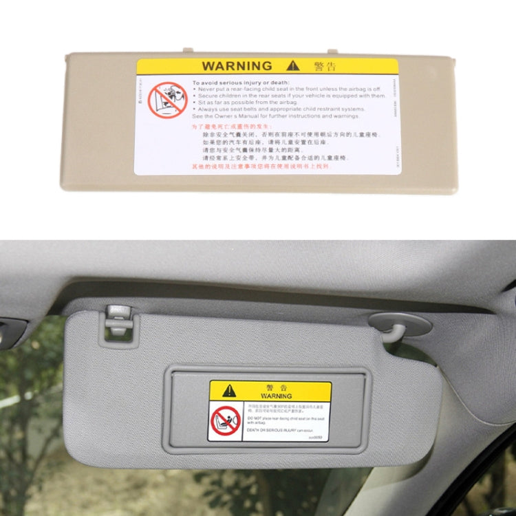 For Peugeot 308 2010-2022 Left-hand Drive Car Sun Visor Makeup Mirror Cover 98177070(Dark Beige)