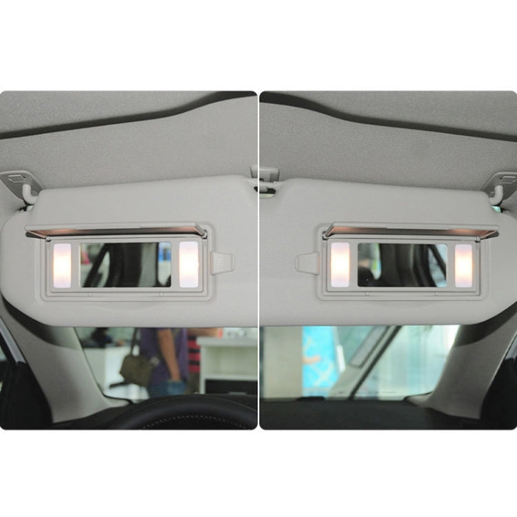For Peugeot 308 2010-2022 Left-hand Drive Car Sun Visor Makeup Mirror Cover 98177070(Dark Beige)