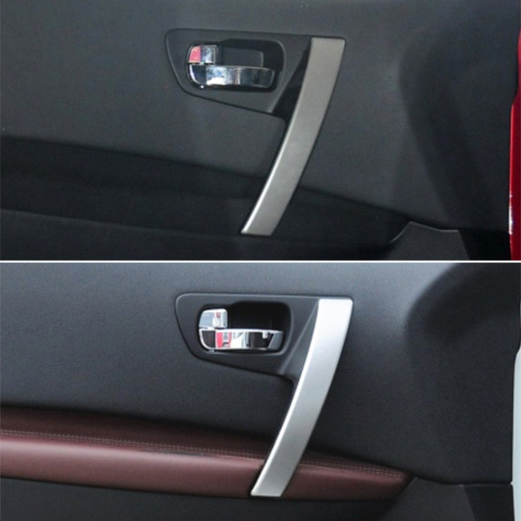 For Nissan Qashqai Left-Drive Car Door Inside Handle Cover, Type:Cover Left(Silver)