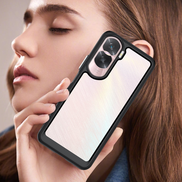 For Honor X50i Colorful Series Acrylic Hybrid TPU Phone Case(Black) - Honor Cases by PMC TechLife | Online Shopping South Africa | PMC TechLife | Buy Now Pay Later Mobicred