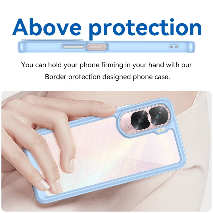 For Honor X50i Colorful Series Acrylic Hybrid TPU Phone Case(Blue)