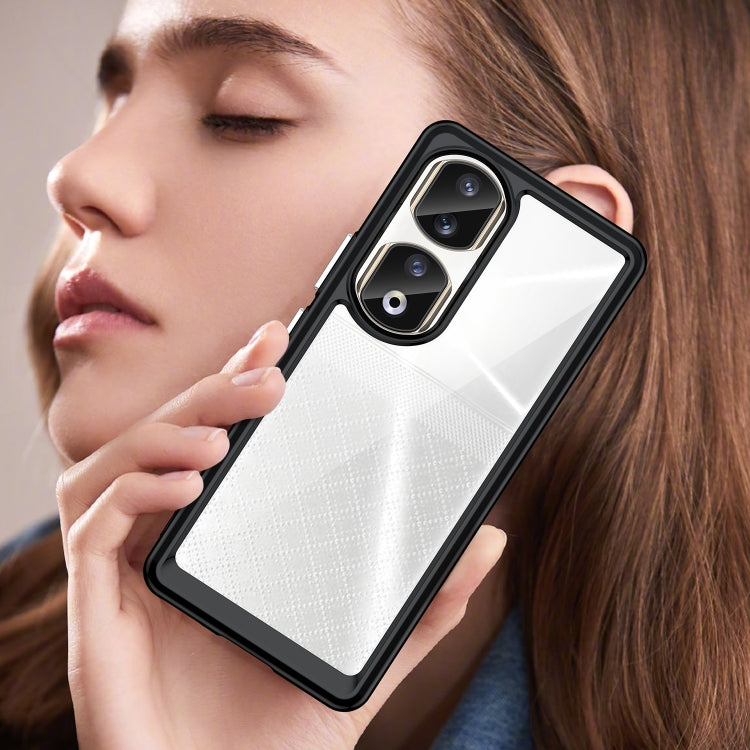 For Honor 80 Pro Colorful Series Acrylic Hybrid TPU Phone Case(Black) - Honor Cases by PMC TechLife | Online Shopping South Africa | PMC TechLife | Buy Now Pay Later Mobicred