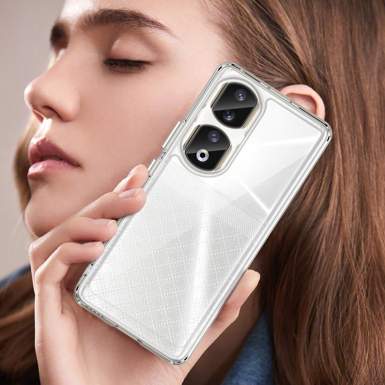 For Honor 90 Pro Colorful Series Acrylic Hybrid TPU Phone Case(Transparent) - Honor Cases by PMC TechLife | Online Shopping South Africa | PMC TechLife | Buy Now Pay Later Mobicred