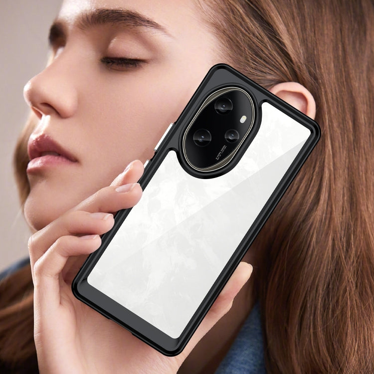 For Honor 100 Pro Colorful Series Acrylic Hybrid TPU Phone Case(Black) - Honor Cases by PMC TechLife | Online Shopping South Africa | PMC TechLife | Buy Now Pay Later Mobicred