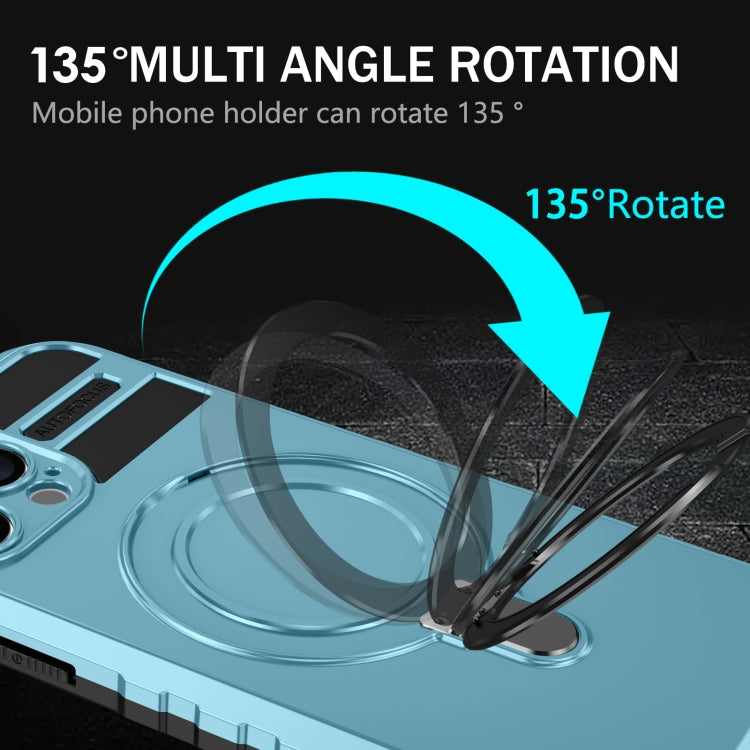 For iPhone 13 Pro MagSafe Magnetic Holder Phone Case(Light Blue) - free shipping - PMC TechLife - Order now!