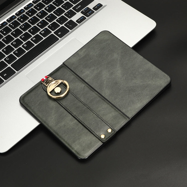 For Microsoft Surface Duo Wristband Leather Back Phone Case(Green) - Microsoft by PMC Jewellery | Online Shopping South Africa | PMC Jewellery | Buy Now Pay Later Mobicred