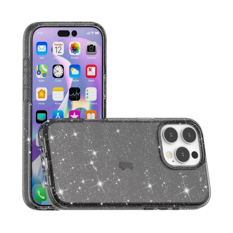 For iPhone 16 Pro Shockproof Terminator Glitter Powder Phone Case(Black) - iPhone 16 Pro Cases by PMC TechLife | Online Shopping South Africa | PMC TechLife | Buy Now Pay Later Mobicred