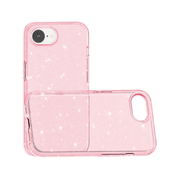 For iPhone 16e Shockproof Terminator Glitter Powder Phone Case(Pink) - iPhone 16e Cases by PMC TechLife | Online Shopping South Africa | PMC TechLife | Buy Now Pay Later Mobicred