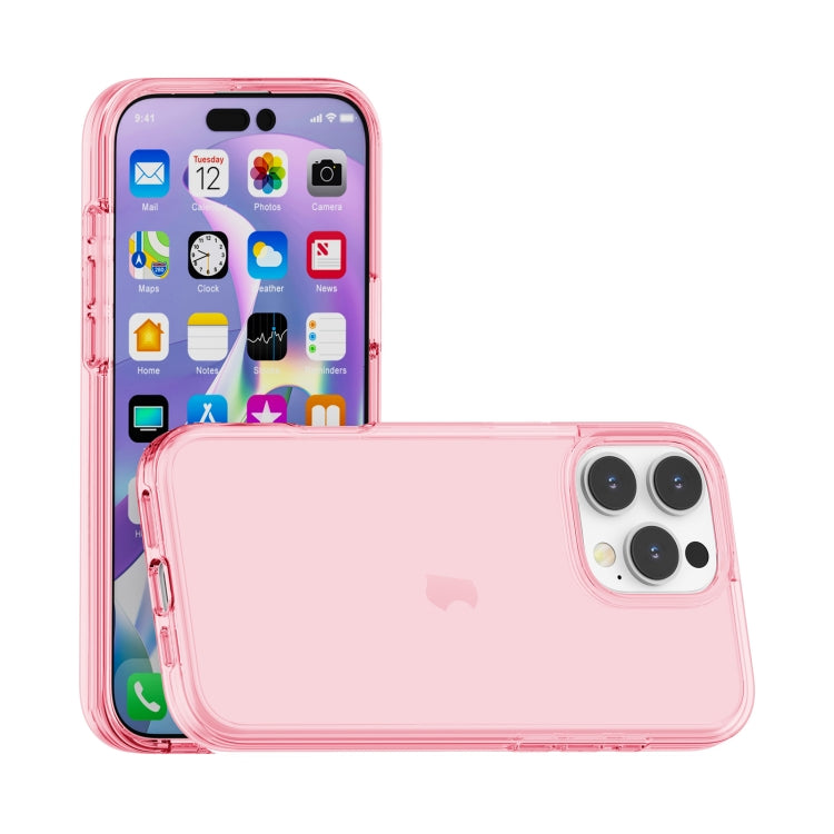 For iPhone 16 Pro Shockproof Terminator Transparent Phone Case(Pink) - iPhone 16 Pro Cases by PMC TechLife | Online Shopping South Africa | PMC TechLife | Buy Now Pay Later Mobicred