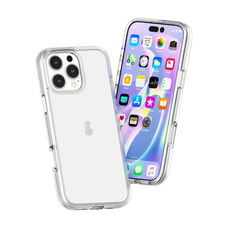 For iPhone 16 Pro Shockproof Terminator Transparent Phone Case(Transparent)