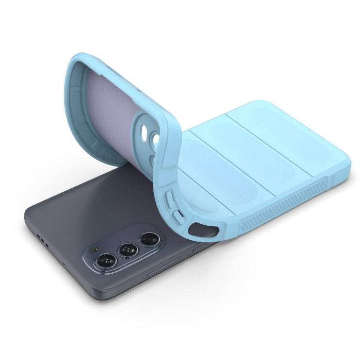 For Motorola Moto G62 5G Magic Shield TPU + Flannel Phone Case(Dark Blue) - Motorola Cases by PMC TechLife | Online Shopping South Africa | PMC TechLife | Buy Now Pay Later Mobicred