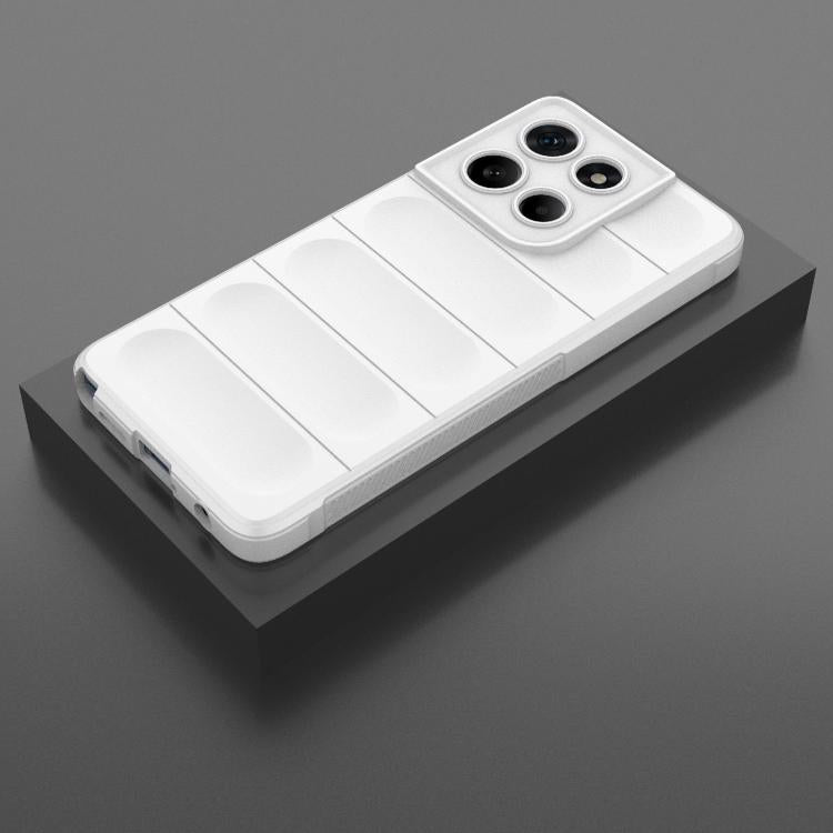 For Motorola Edge 60 Stylus 5G Global Magic Shield TPU + Flannel Phone Case(White)