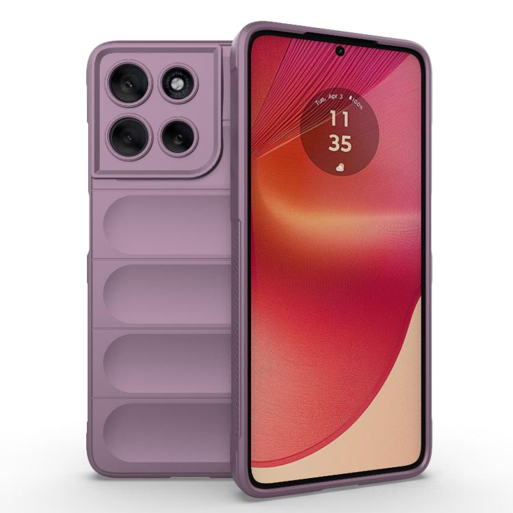 For Motorola Moto G56 5G Magic Shield TPU + Flannel Phone Case(Purple)