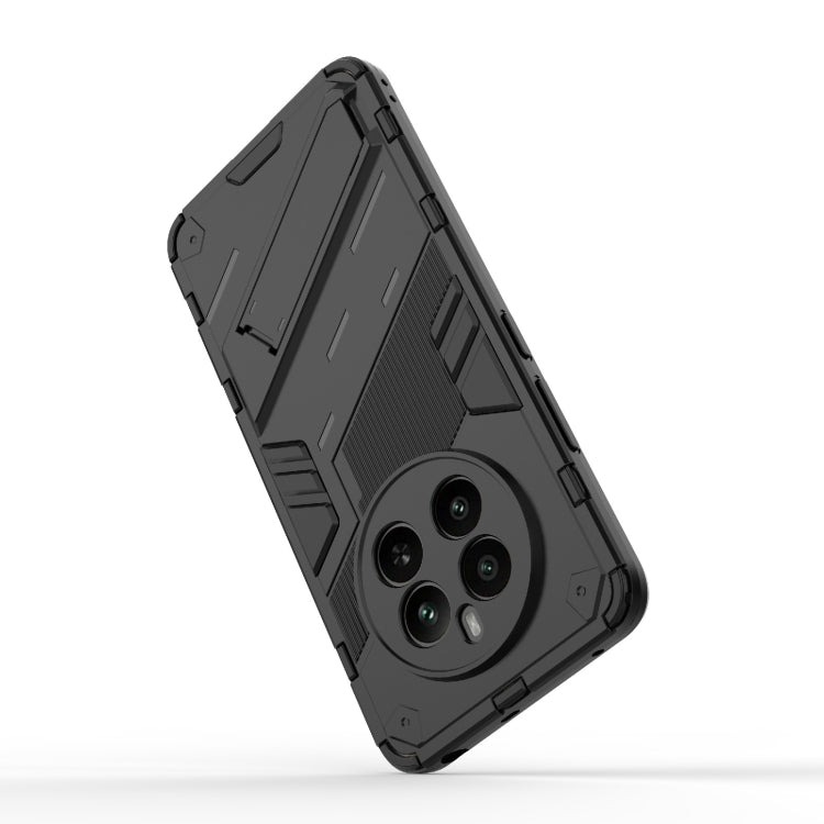 For Realme 12+ 5G Global Punk Armor 2 in 1 PC + TPU Phone Case with Holder(Blue)