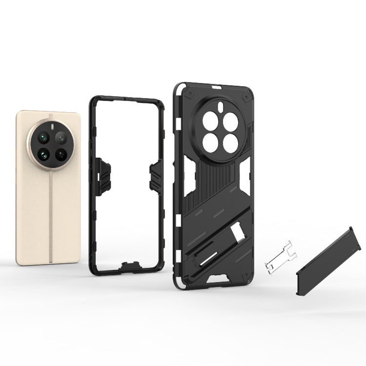 For Realme 12 Pro 5G Global Punk Armor 2 in 1 PC + TPU Phone Case with Holder(White)