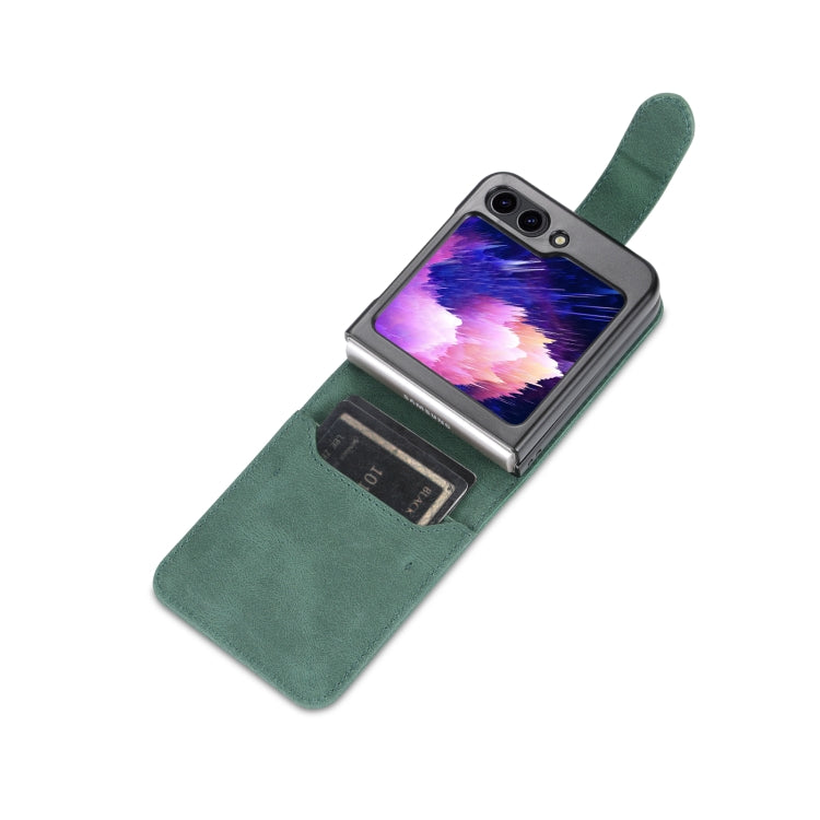 For Samsung Galaxy Z Flip5 AZNS Dream II Skin Feel PU+TPU Horizontal Flip PU Phone Case(Green)