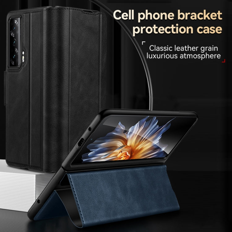 For Honor Magic V SULADA All-inclusive Magnetic Snap Flip Leather Phone Case(Brown)