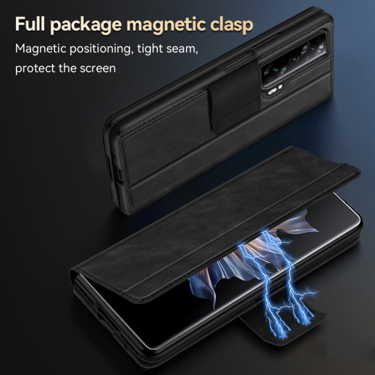 For Honor Magic V SULADA All-inclusive Magnetic Snap Flip Leather Phone Case(Blue) - free shipping - PMC Jewellery - Order now!