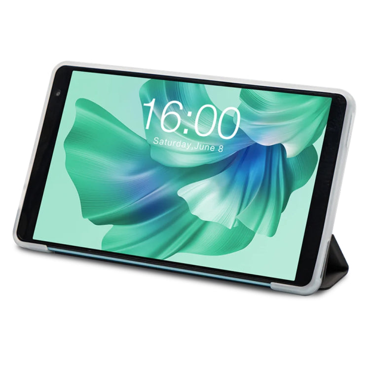 For Teclast P85T 3-Fold Holder Folio Leather Tablet Smart Case(Grey) - Teclast by TECLAST | Online Shopping South Africa | PMC Jewellery | Buy Now Pay Later Mobicred