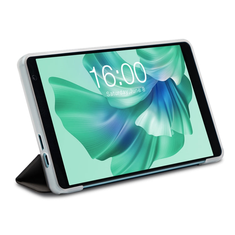 For Teclast P85T 3-Fold Holder Folio Leather Tablet Smart Case(Grey) - Teclast by TECLAST | Online Shopping South Africa | PMC Jewellery | Buy Now Pay Later Mobicred