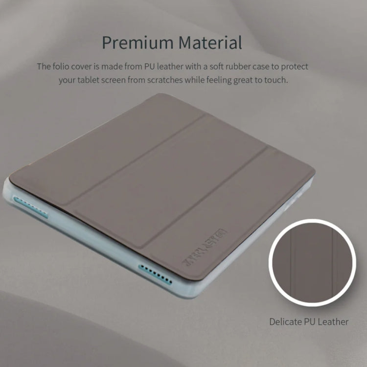 For Teclast P85T 3-Fold Holder Folio Leather Tablet Smart Case(Grey) - Teclast by TECLAST | Online Shopping South Africa | PMC Jewellery | Buy Now Pay Later Mobicred