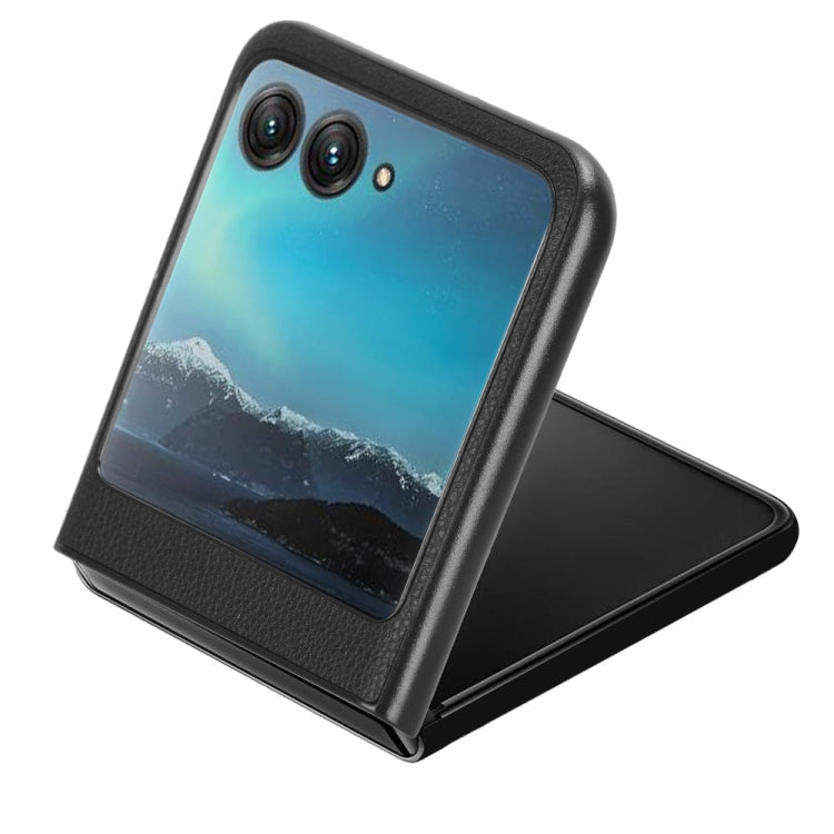 For Motorola Moto Razr 40 Ultra Litchi Texture Card Slot Phone Case(Black) - Motorola Cases by PMC TechLife | Online Shopping South Africa | PMC TechLife | Buy Now Pay Later Mobicred