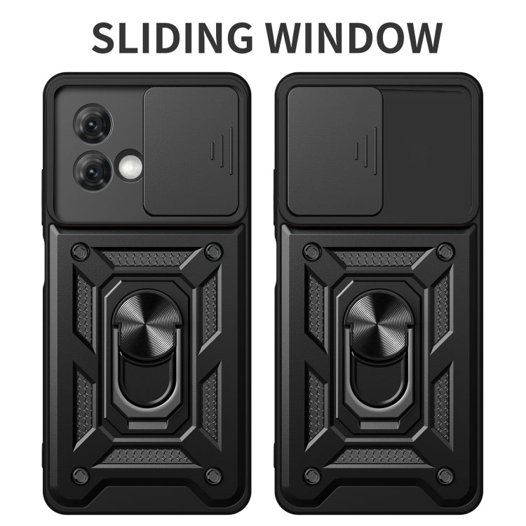 For Motorola Moto G84 Sliding Camera Cover Design TPU Hybrid PC Phone Case(Rose Gold)