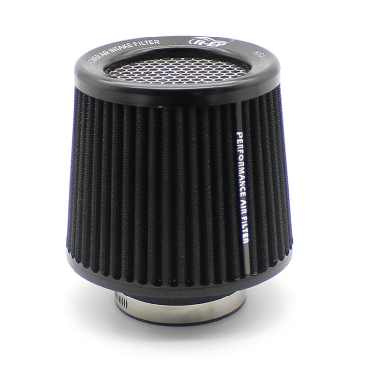 XH-UN077-079 Car High Flow Cold Cone Engine Air Intake Filter, Size:76mm(Black)