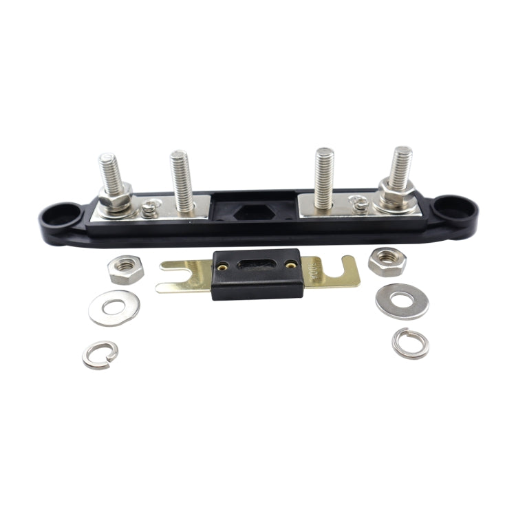 CP-4124-01 RV Yacht M8 Single Row 4-way Power Distribution Block Busbar with Cover with 300A Fuse