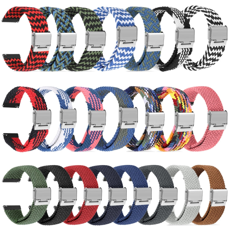 For Huawei Watch 4 / 4 Pro Nylon Braided Metal Buckle Watch Band(Z Purple Gold)