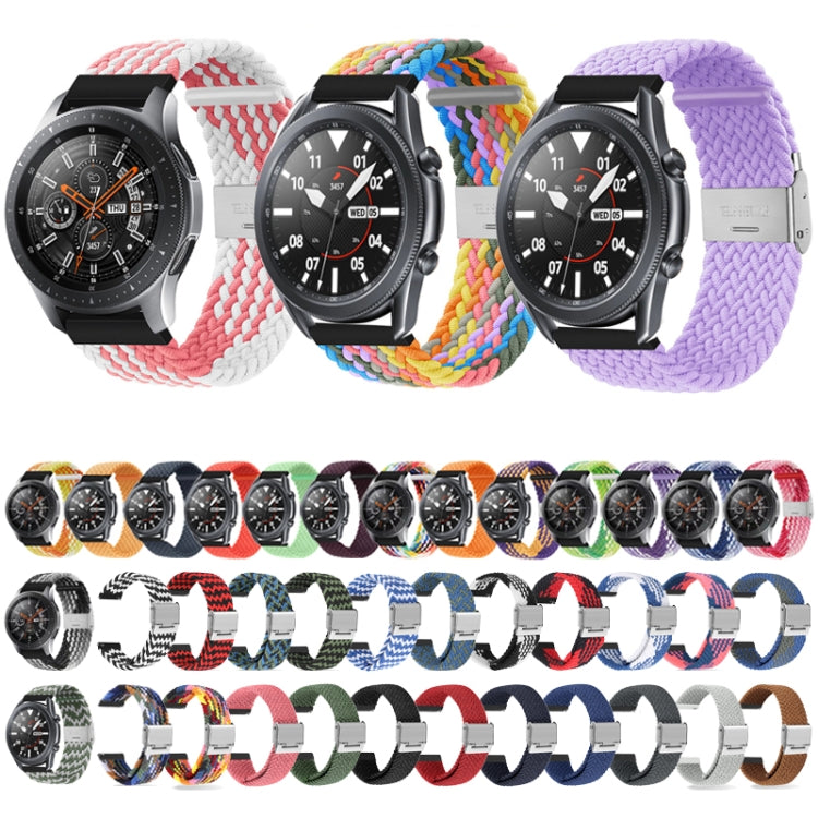 For Huawei Watch 4 / 4 Pro Nylon Braided Metal Buckle Watch Band(Z Heart Purple)