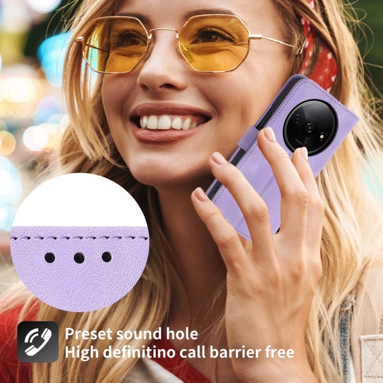For Xiaomi Redmi A3 Skin-feel Flowers Embossed Wallet Leather Phone Case(Purple) - Xiaomi Cases by PMC TechLife | Online Shopping South Africa | PMC TechLife | Buy Now Pay Later Mobicred