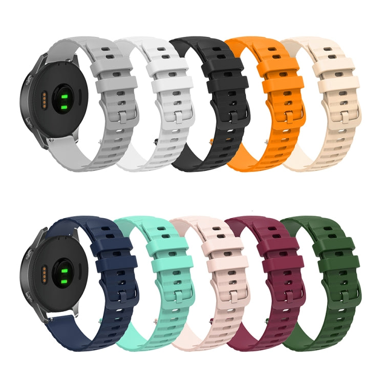 For Huawei Watch 4 / 4 Pro Wavy Dot Pattern Solid Color Silicone Watch Band(Beige)