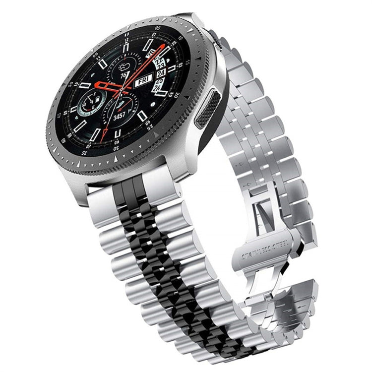 For Huawei Watch 4 / 4 Pro Five Bead Stainless Steel Watch Band(Silver Rose Gold)