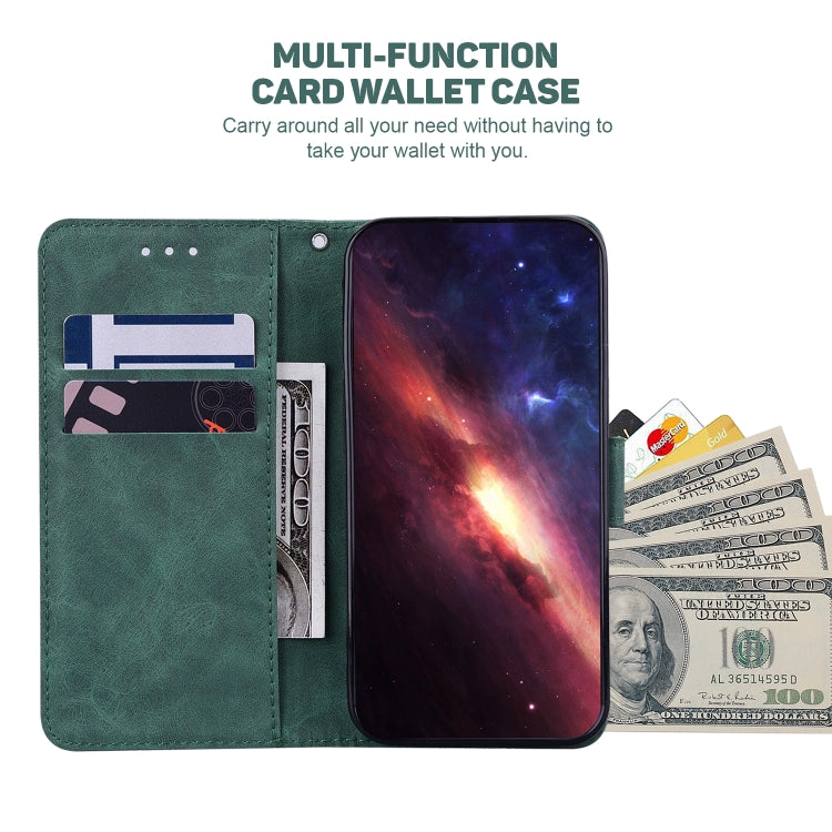 For Motorola Moto G Power 5G 2024 Geometric Embossed Leather Phone Case(Green) - free shipping - PMC Jewellery - Order now!