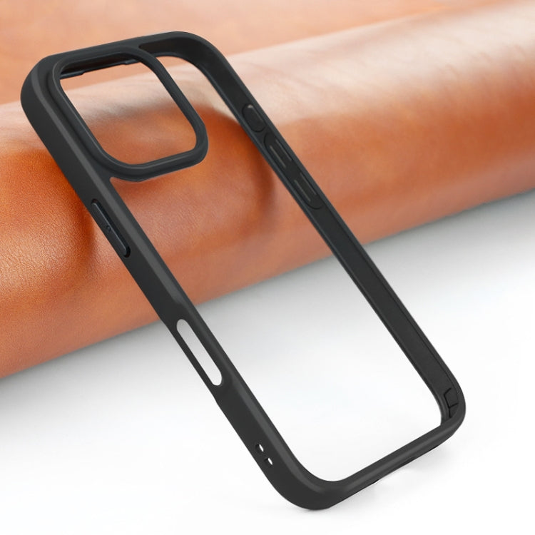 For iPhone 16 Pro Max Frosted TPU + Transparent PC Phone Case(Black) - iPhone 16 Pro Max Cases by PMC TechLife | Online Shopping South Africa | PMC TechLife | Buy Now Pay Later Mobicred